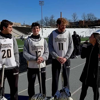 TU lacrosse students