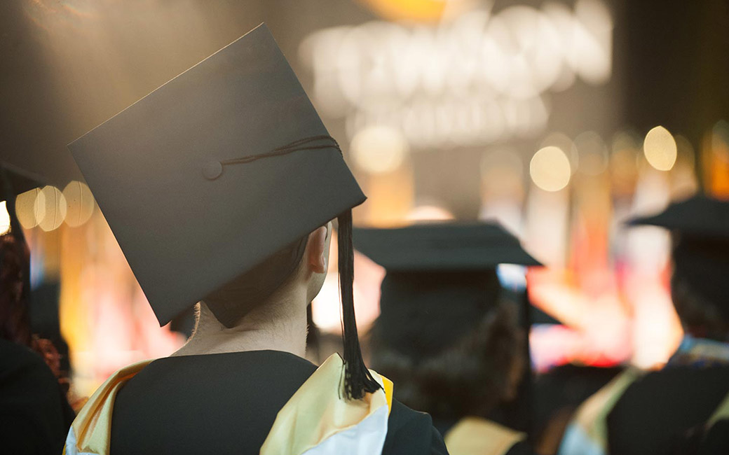 Student at commencement