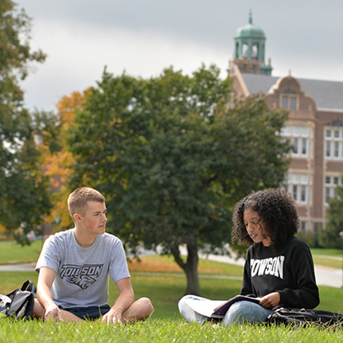 students outside