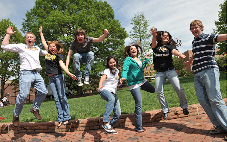Students Jumping