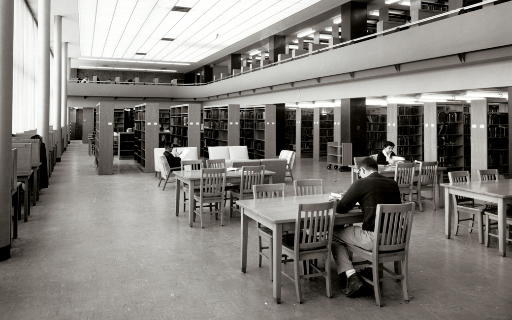 1957 photo of the library