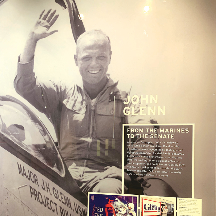 John Glenn display at the National Veterans Museum