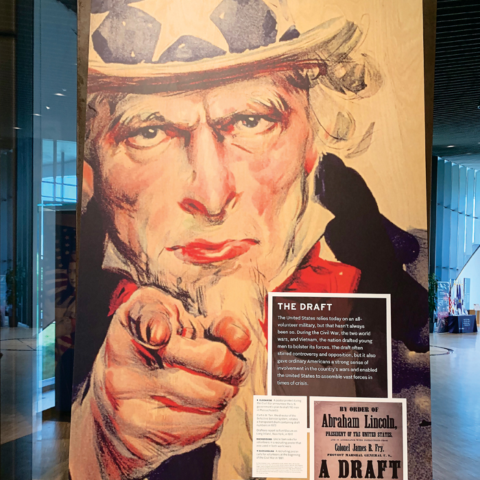 Uncle Sam display at the National Veterans Museum