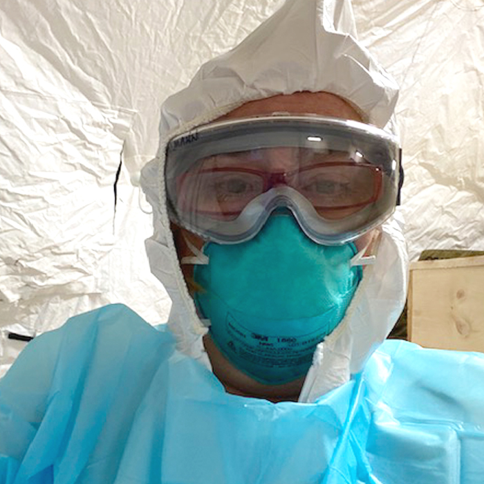 Professor Dana Kollman in PPE