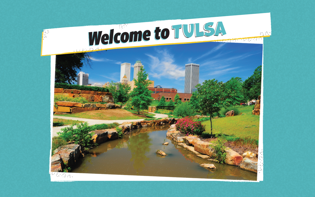 Postcard style illustration