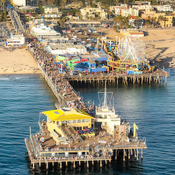 Santa Monica Pier from the air