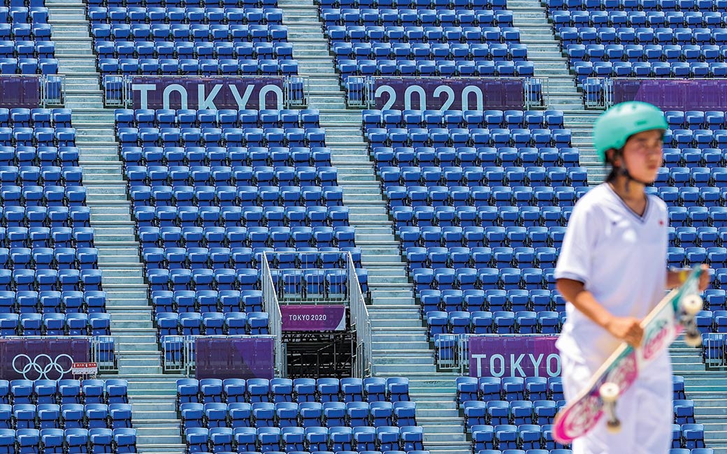 skateboarder at Olympics