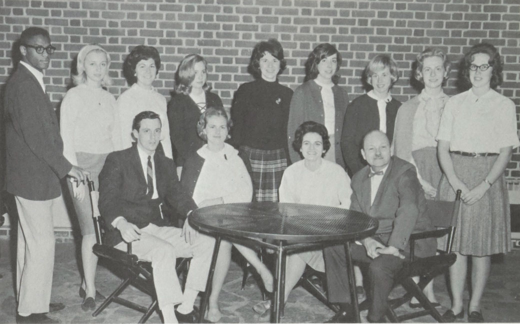 Black and white image of TU's 1965 Civil Defense Club