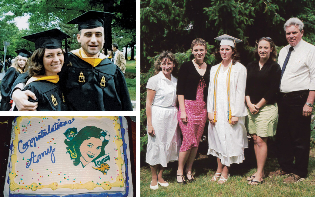 Shots of Amy Caprio as a college student