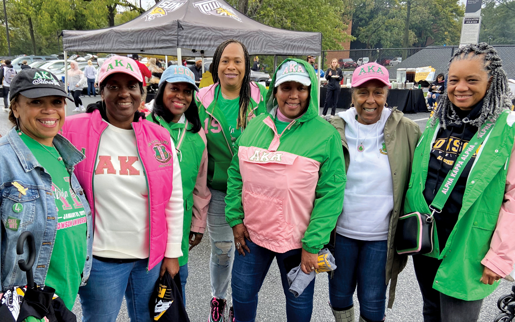 Members of TU's Lambda Beta chapter of Alpha Kappa Alpha explorded the Goh Zone together.