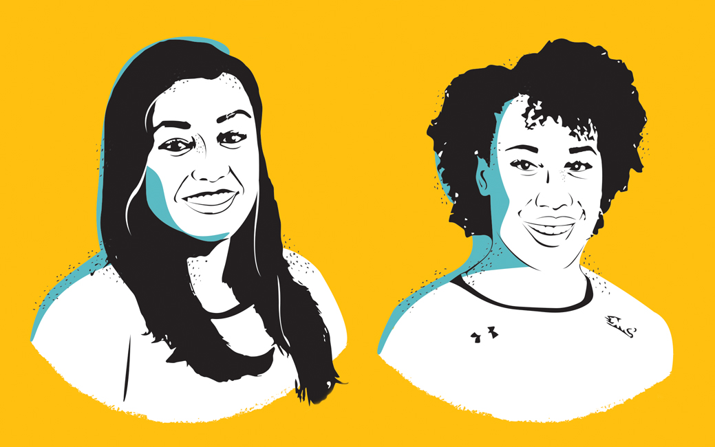 Illustration of Asia Goins and Nikiya Mitchell