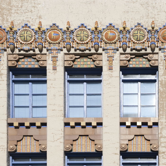 KiMo Theater exterior windows