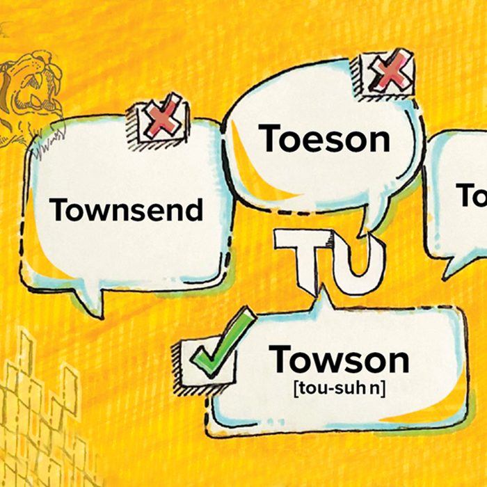 Illustration of ways to pronounce Towson