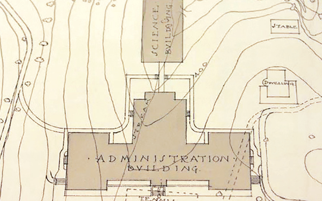 1915 map of campus