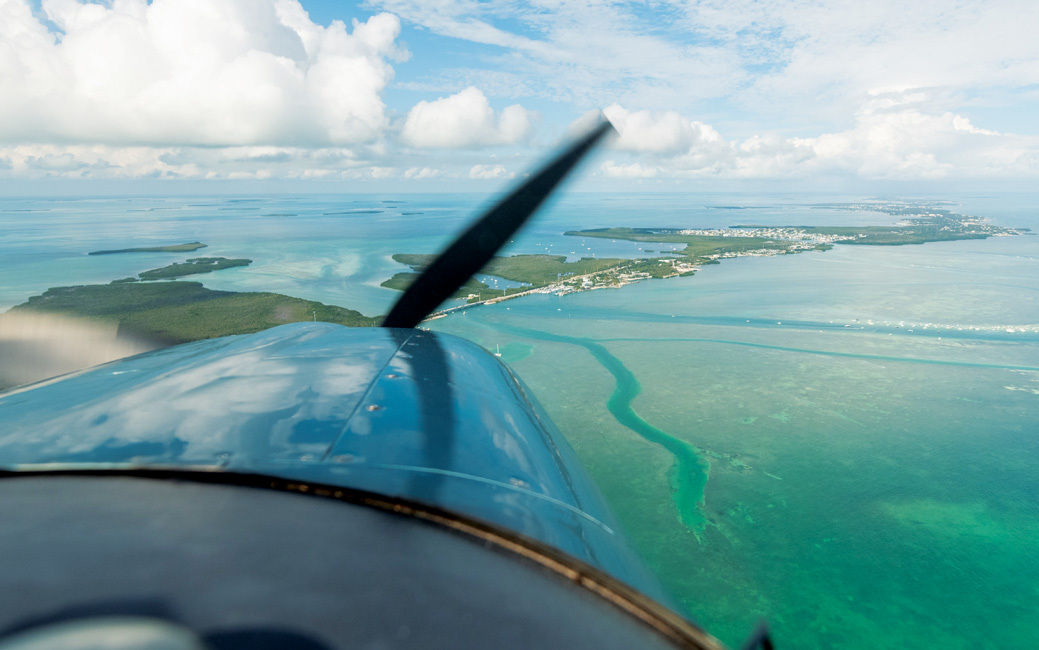 Flying on the horizon