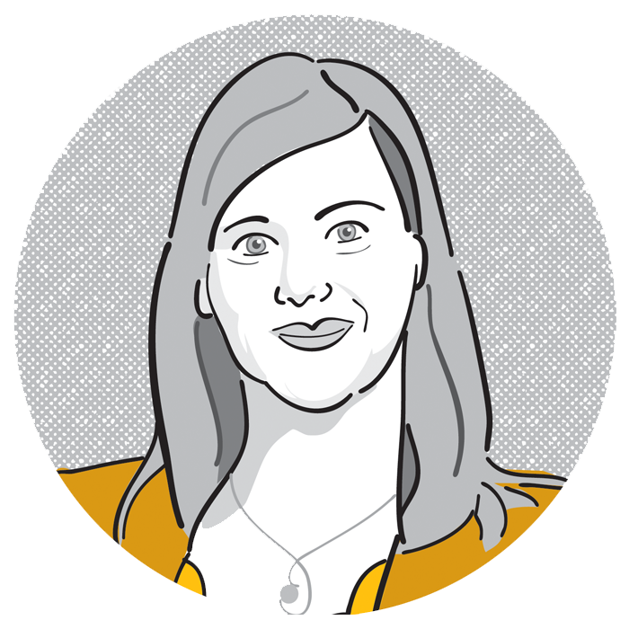 Illustrated portrait of Kendall Ann Combs '03, '08