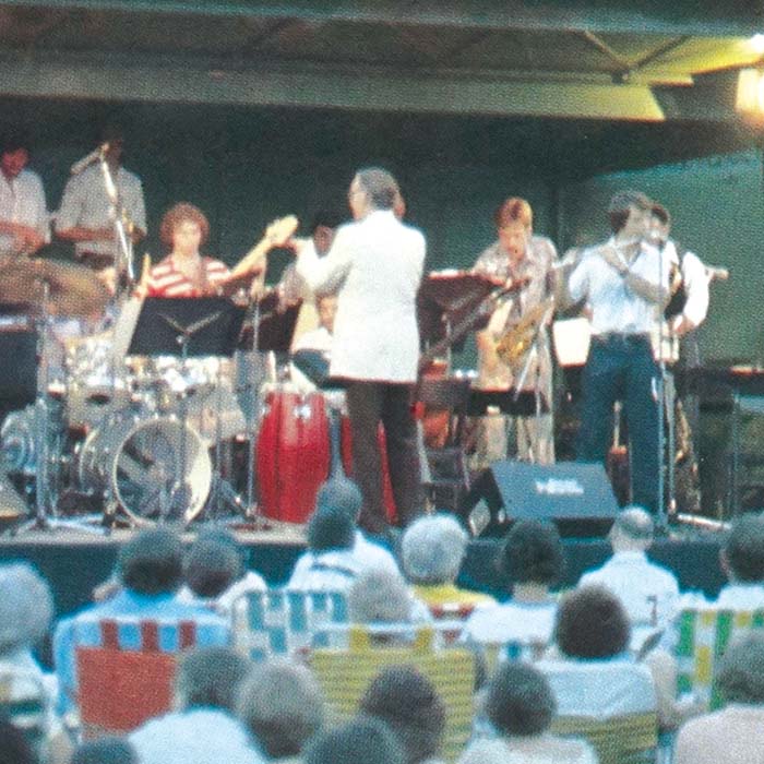 color photo from 1968 of the jazz band