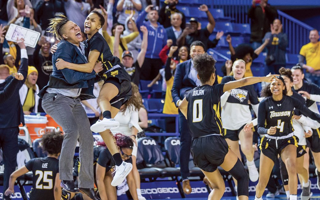 TU Women's Basketball winning the CAA Championship