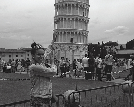 Marisa Harris in Europe.