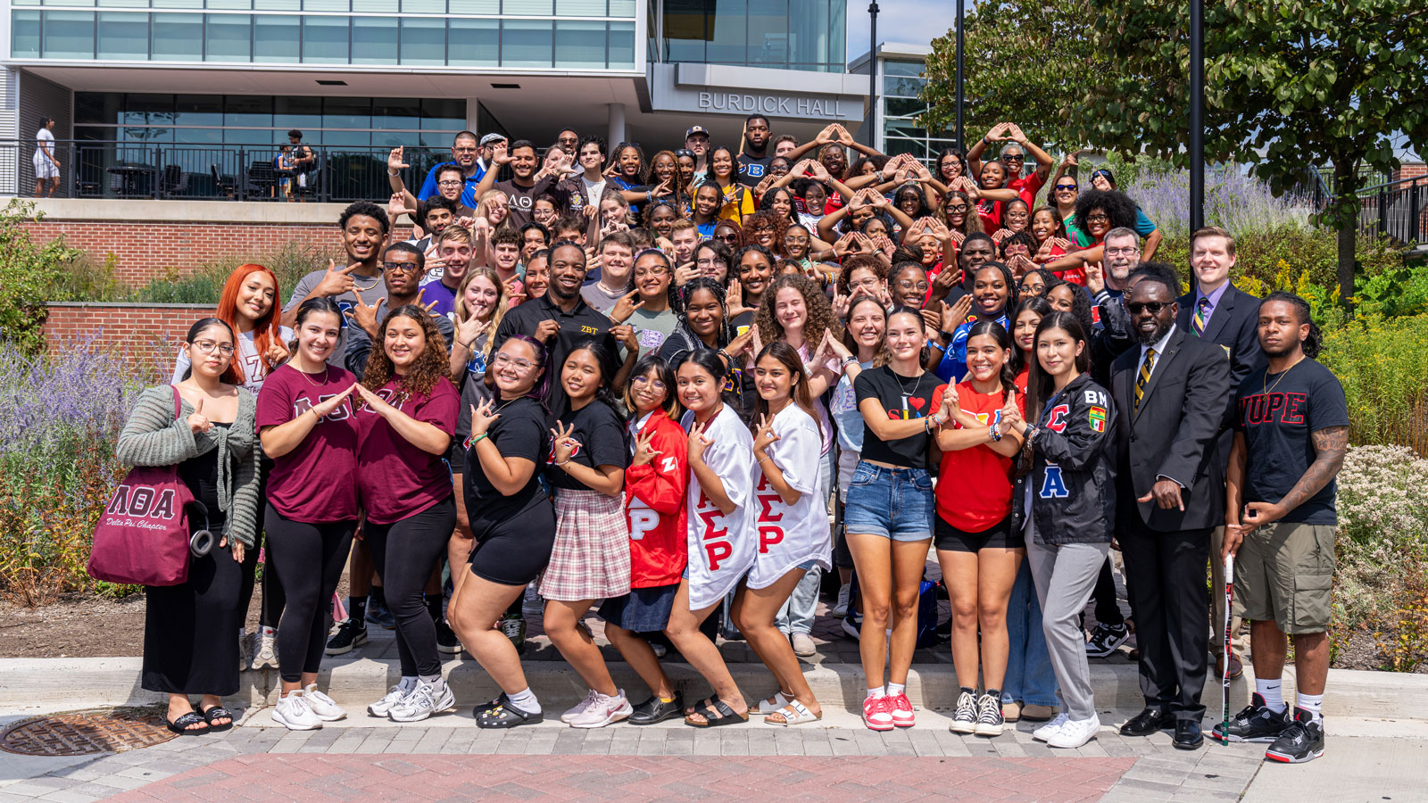 The group photo of Towson University's Greek Life students from the 2024 FSL Day