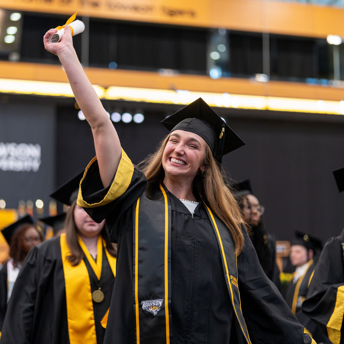 Commencement student