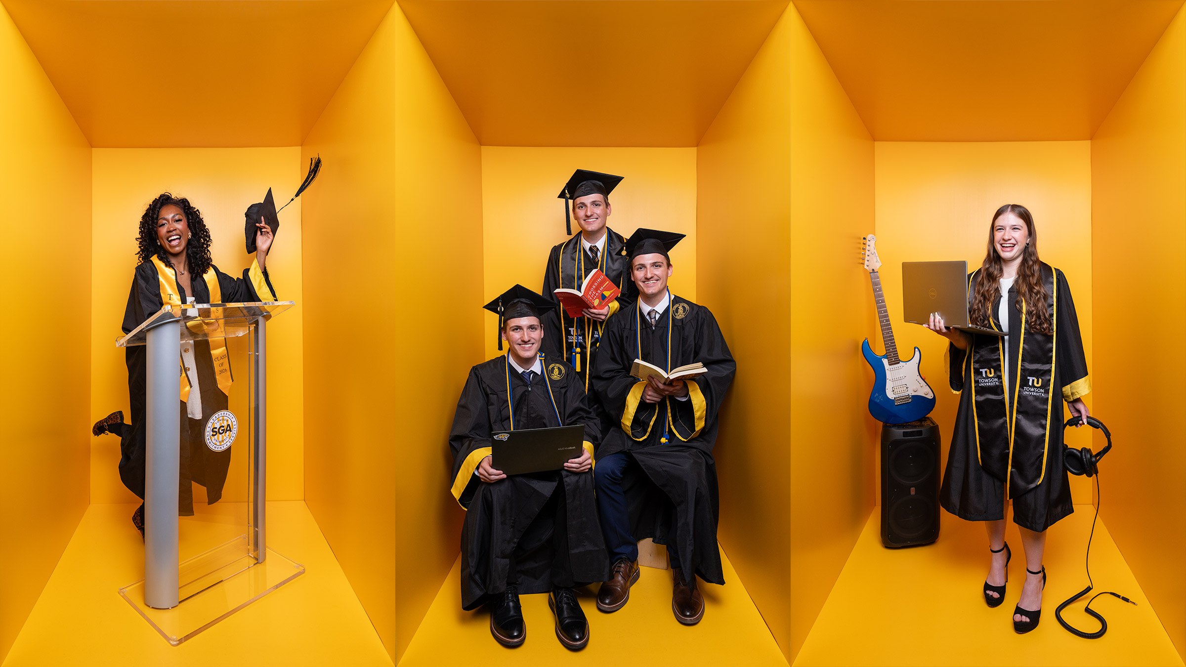 Spring 2026 Commencement Graduates Allyyah Aali, Jeremy, Joshua and John Wittstadt and Emily McElroy