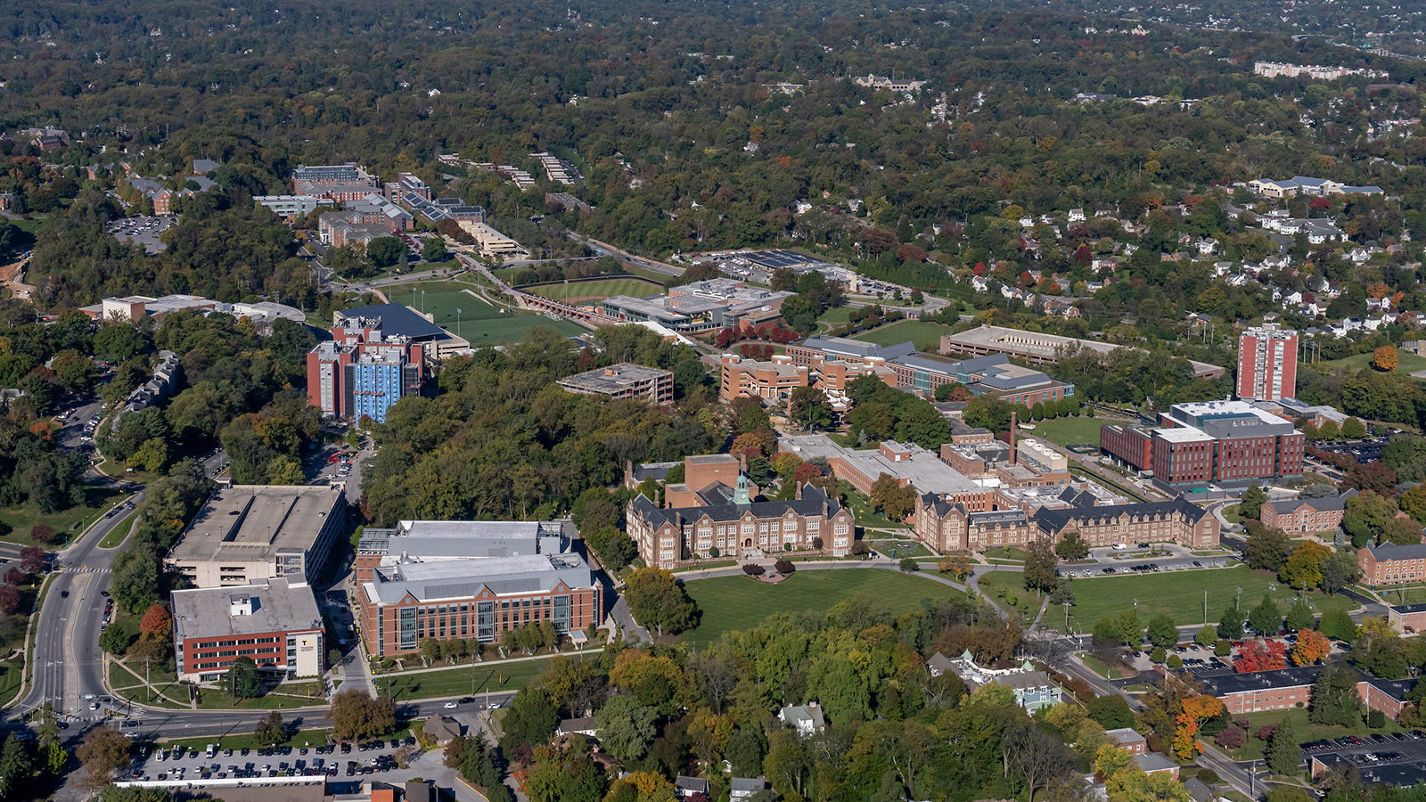aerial view of campus