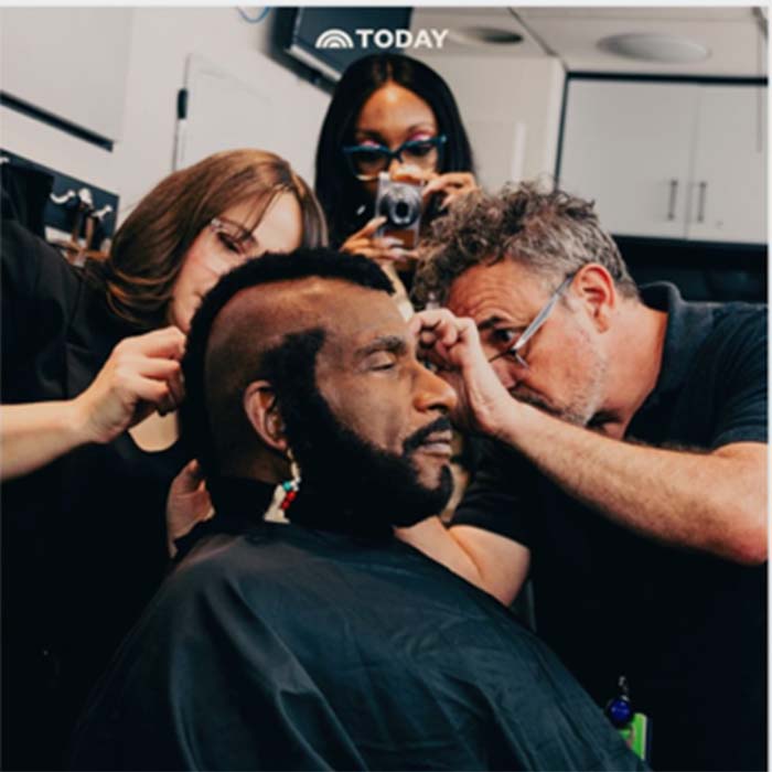 Al Roker getting fake fair done 