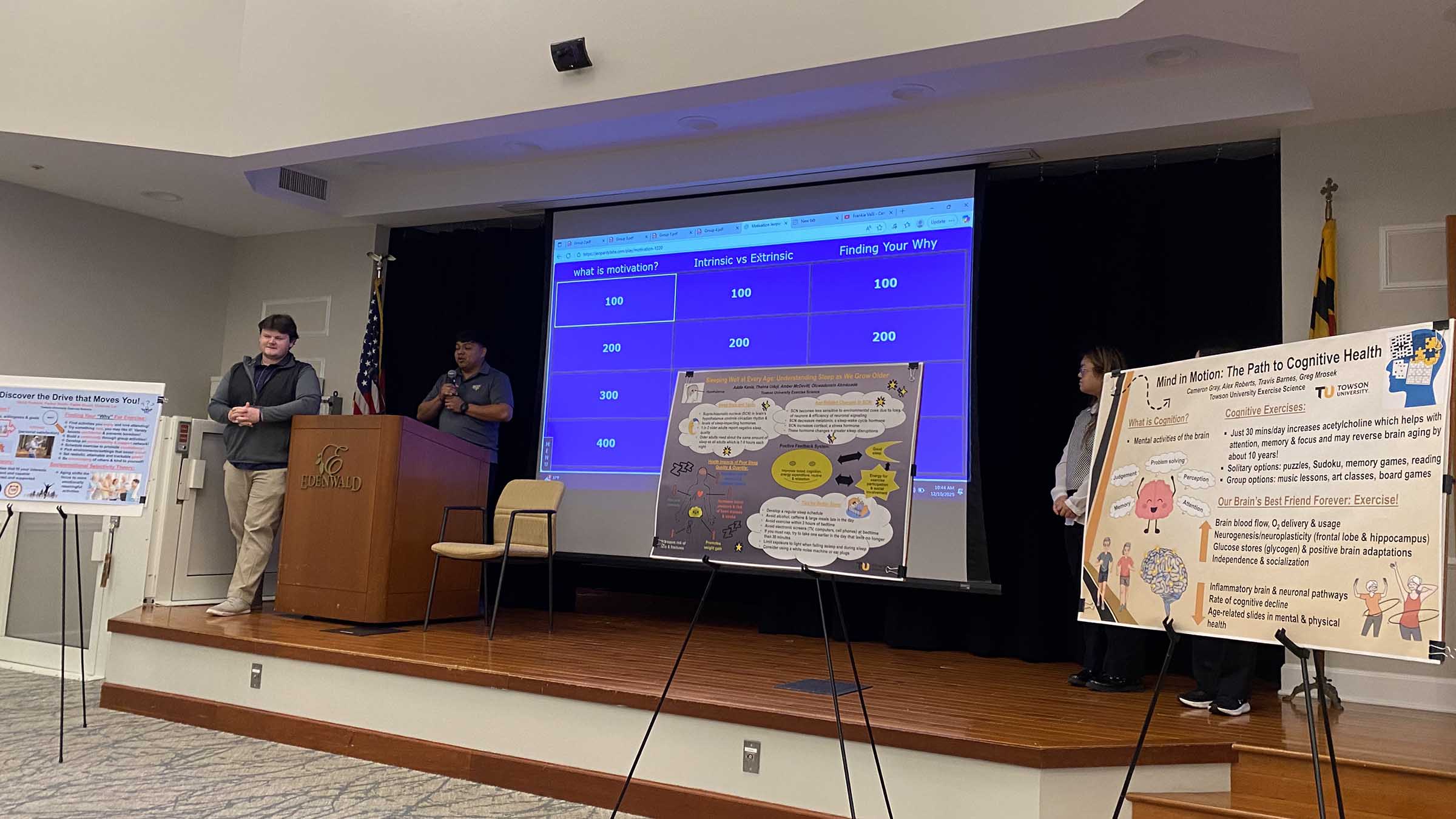 Students playing Jeopardy