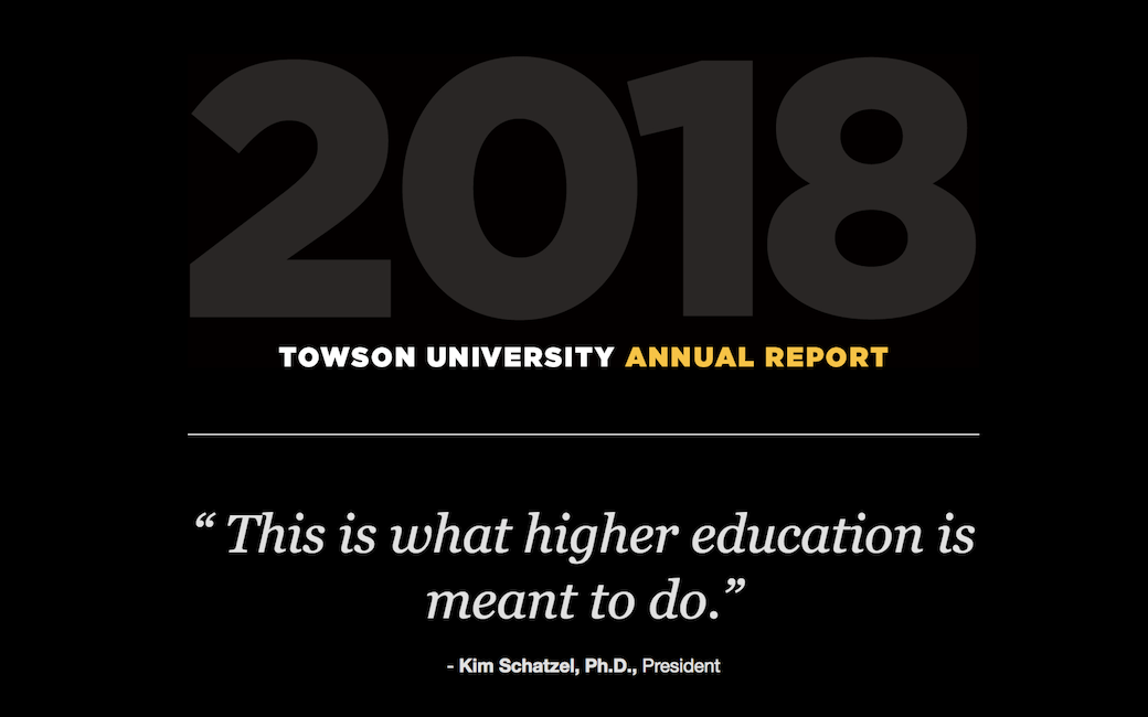 Towson University's annual report