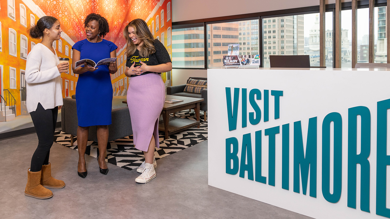 TU students at Visit Baltimore headquarters