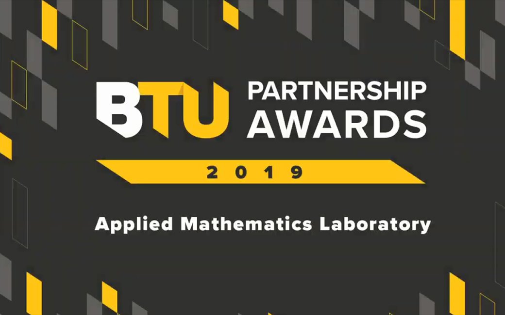 Video of BTU Partnership Awards: Applied Mathematics Lab