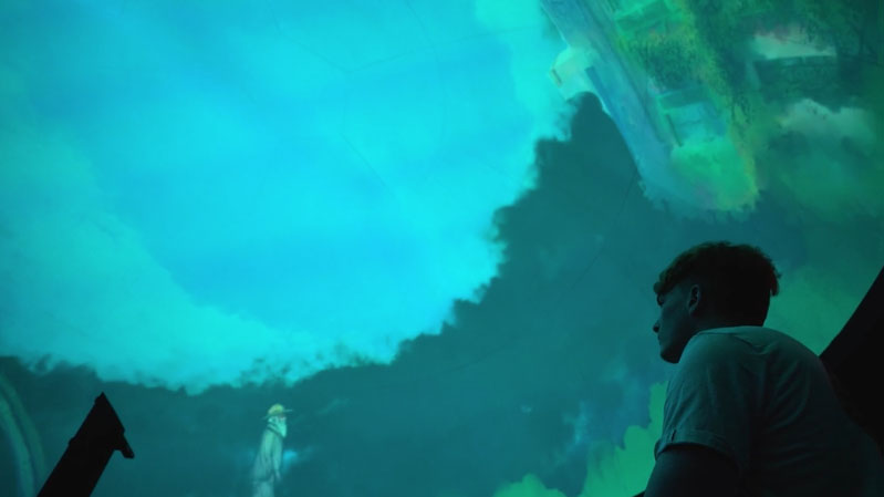 Person in Planetarium