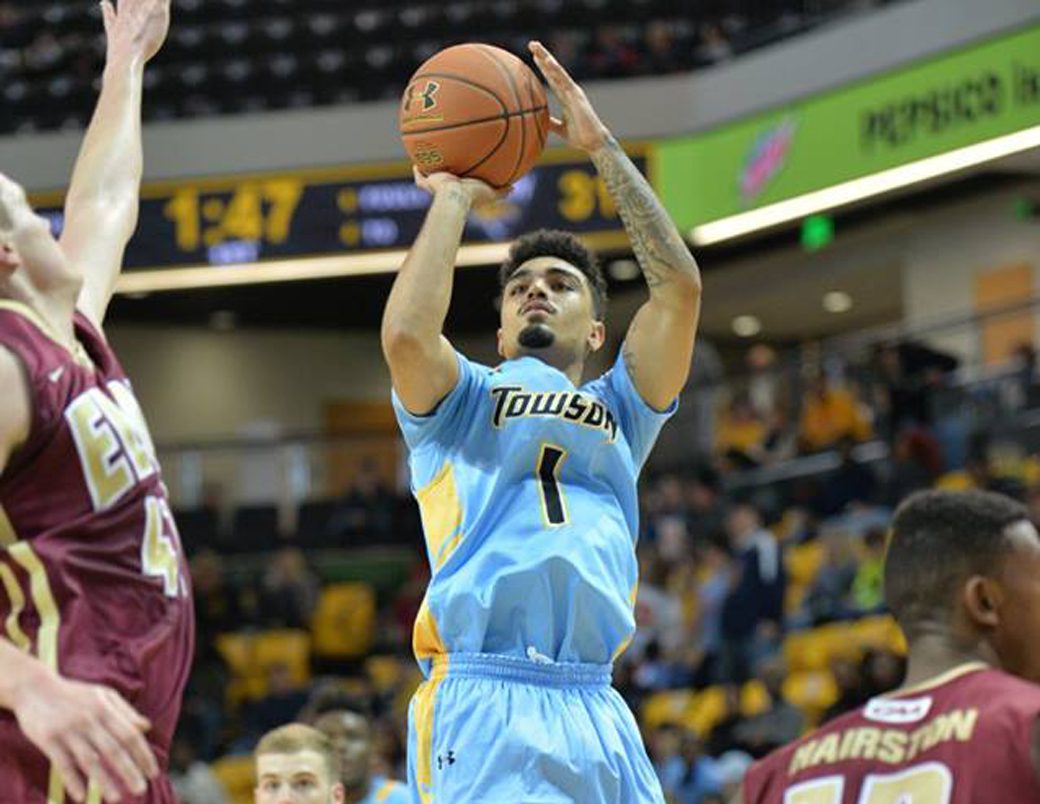 The Towson Men's Basketball team wore blue jerseys for Saturday's game against Elon to help with Autism awareness.