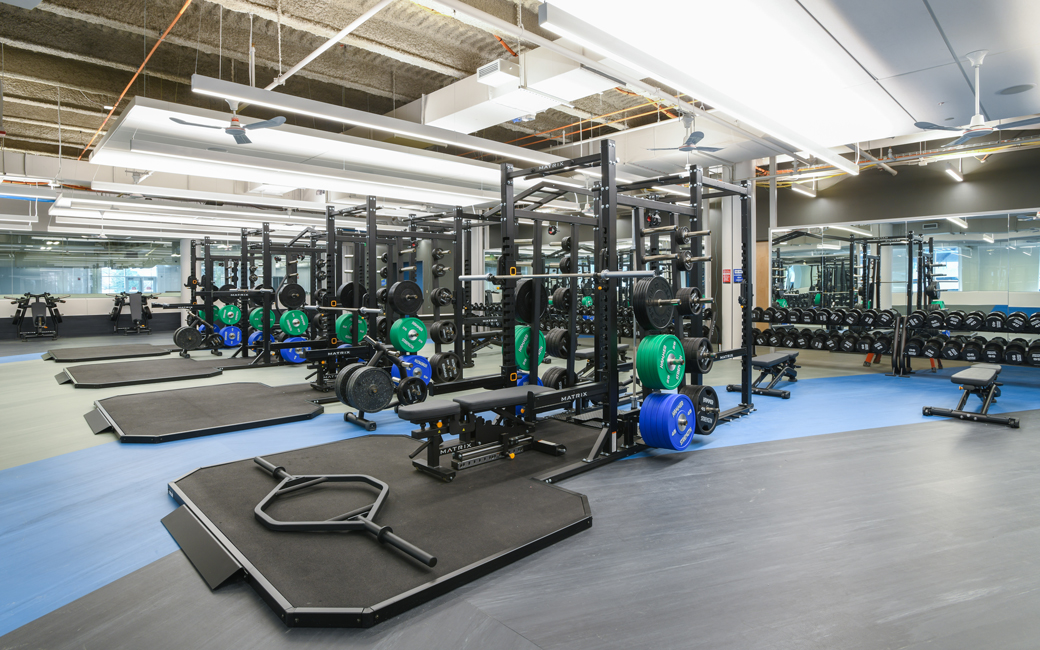 Burdick Hall weightlifting area in 2019