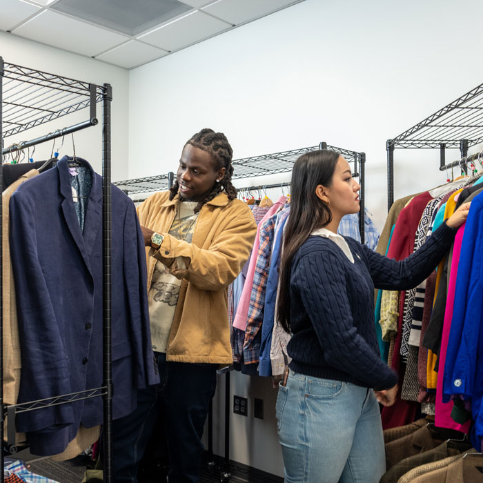 Students search SuiTUp Closet