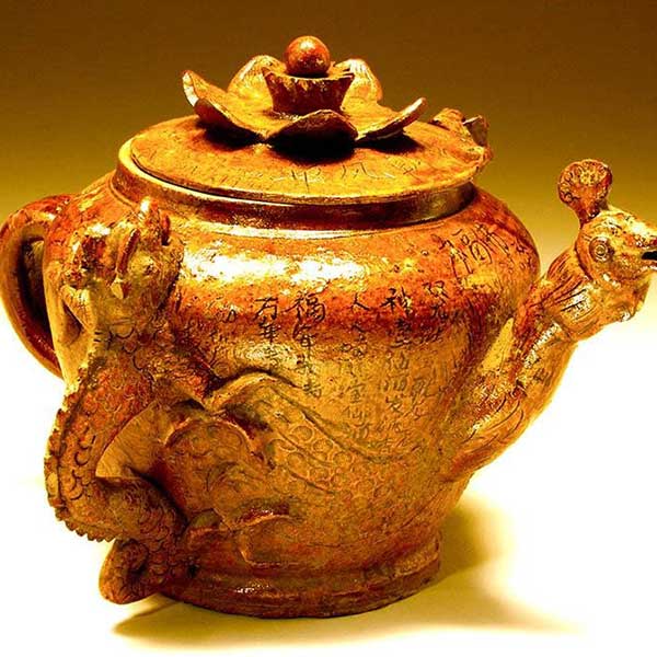 Chinese folk pottery tea pot