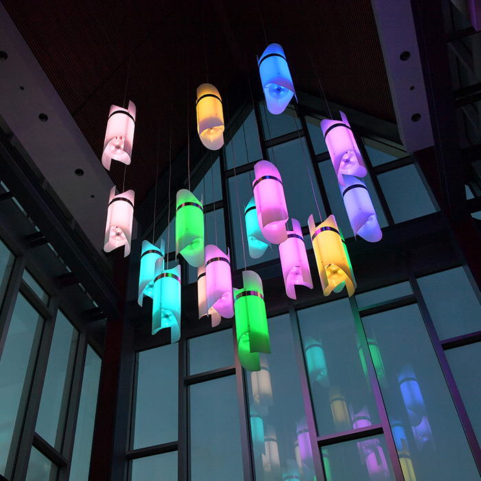 The fifth floor of CLA “under all the pretty lights”