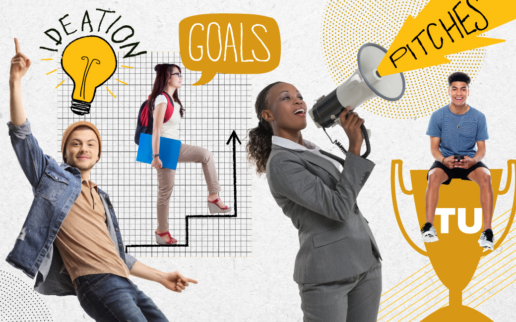 Image showing people shouting ideas and pitches.