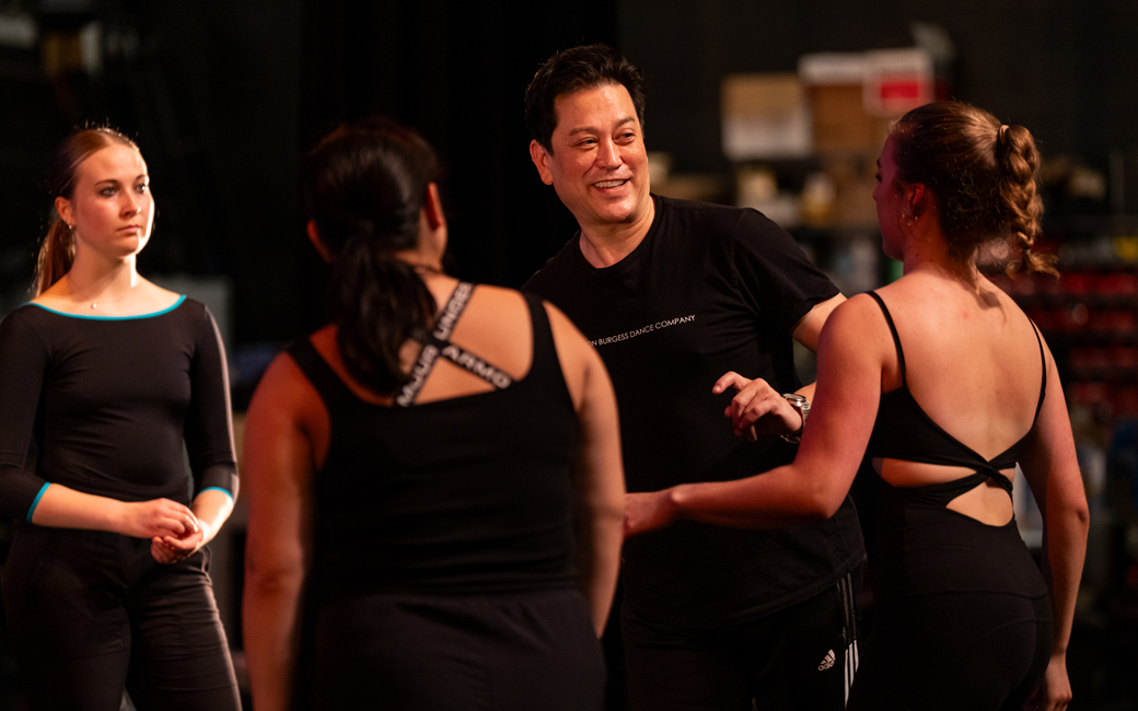 Dana Tai Soon Burgess working with the TU Dance Team