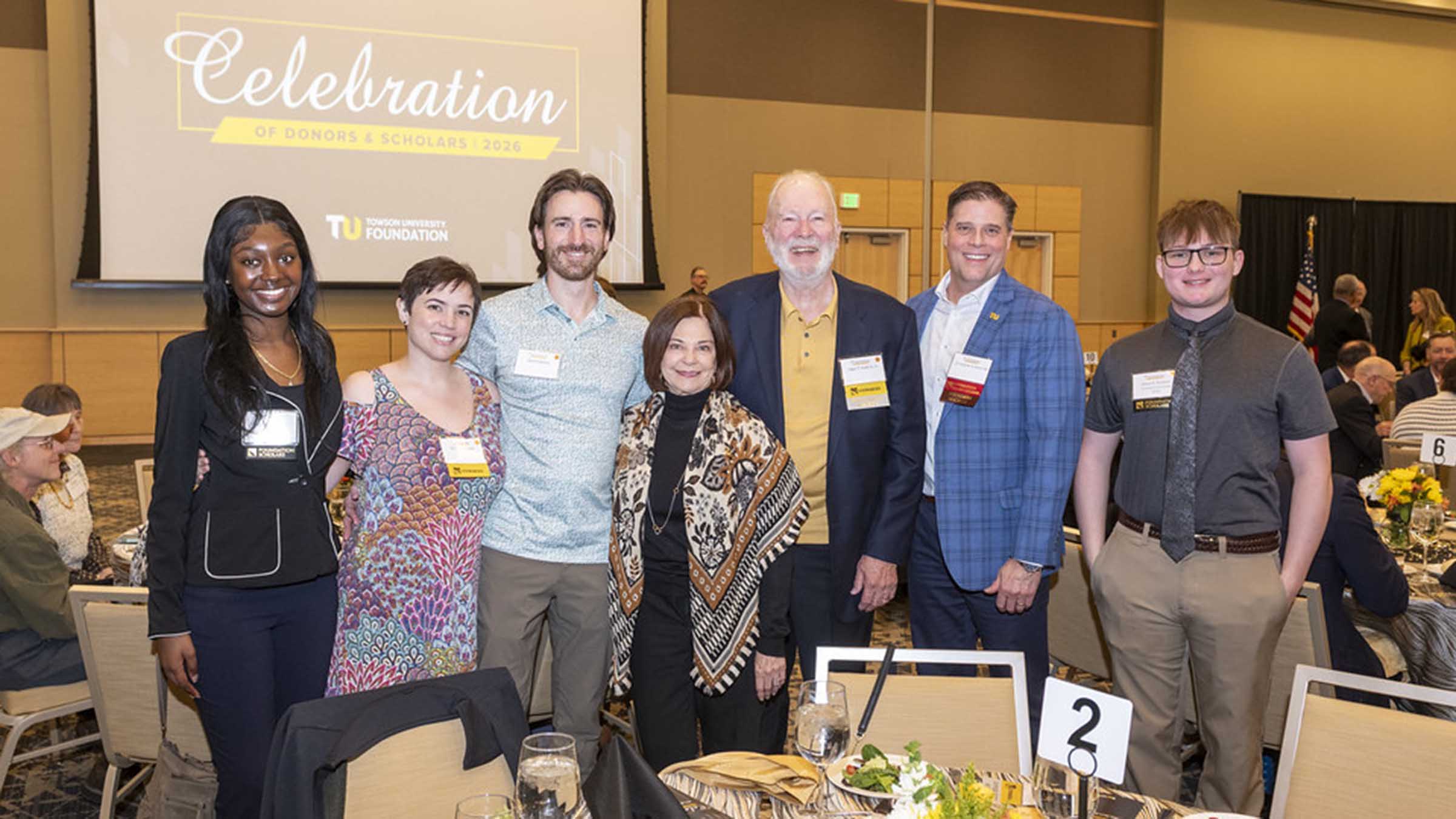 Donors and students at the celebration