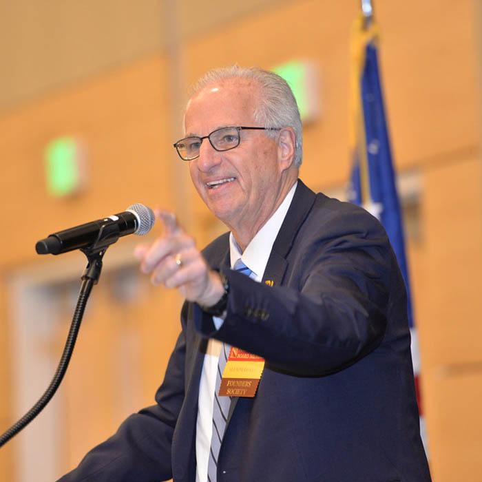 President Ginsberg speaking at the celebration