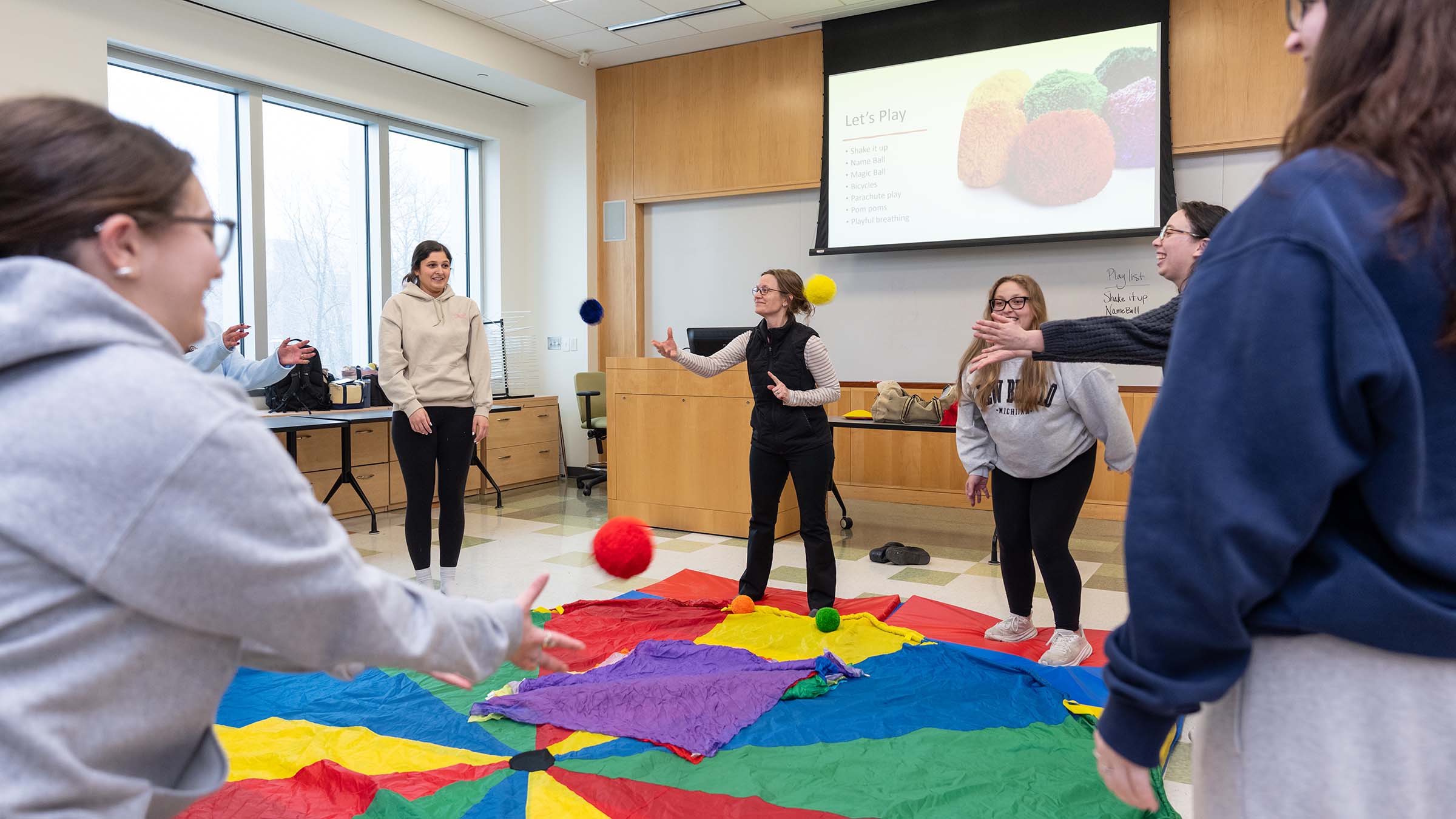 Emily Margolis and students