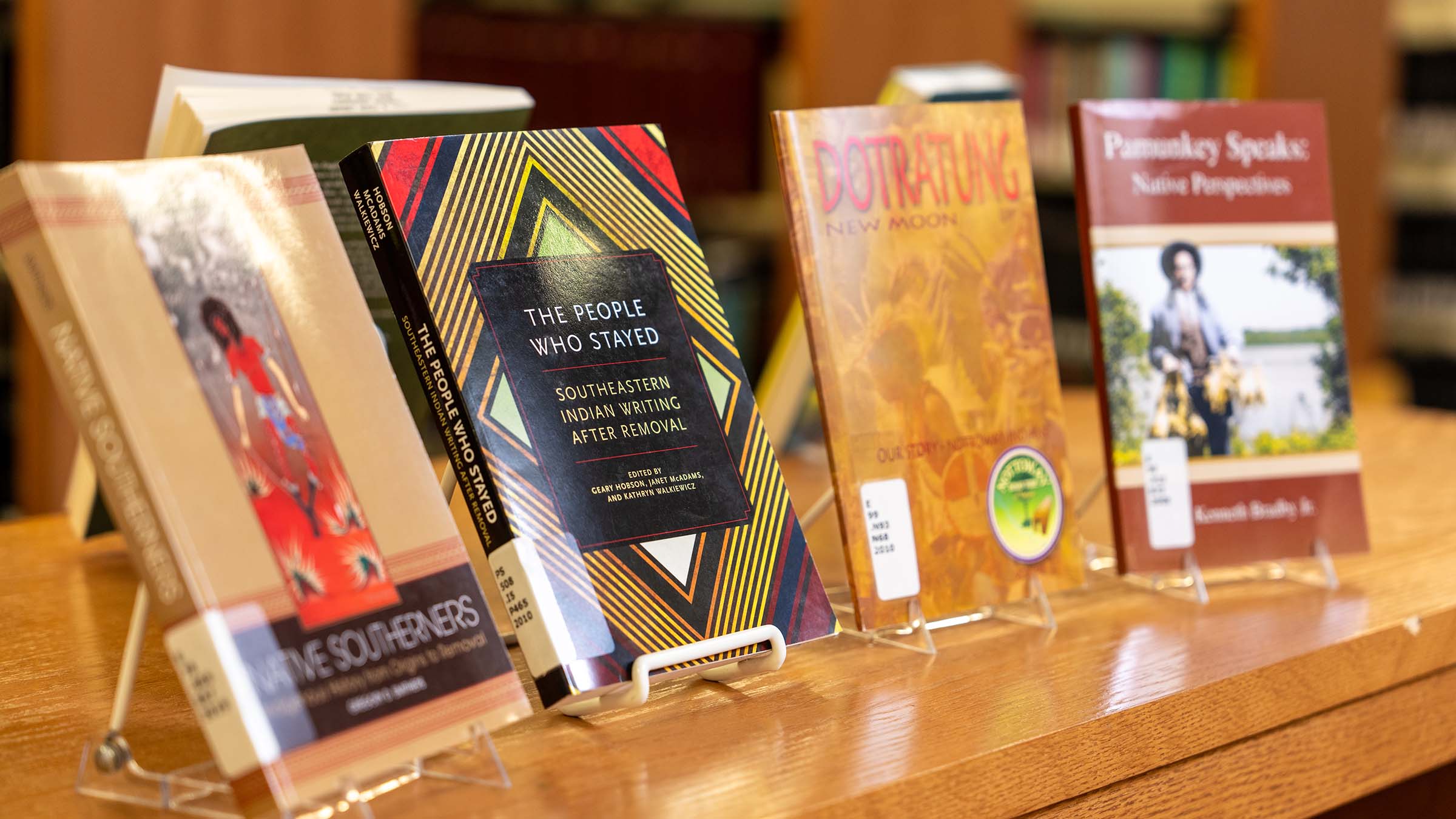 Book display in a library