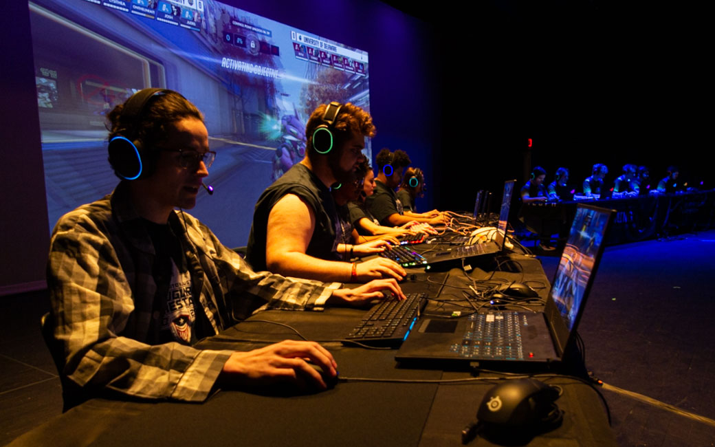 Esports Club members competing at a tournament