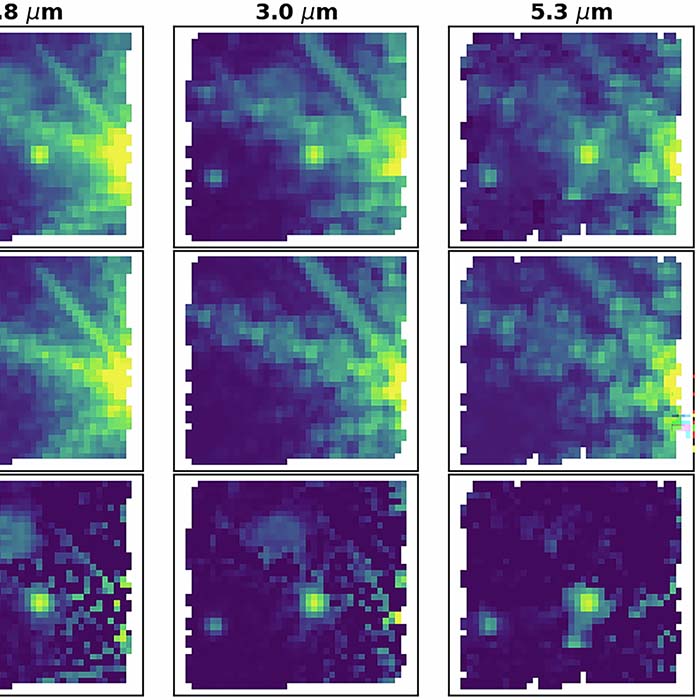 half of a graph of PSF subtraction of NIRSpec IFU Prism data to remove host star light