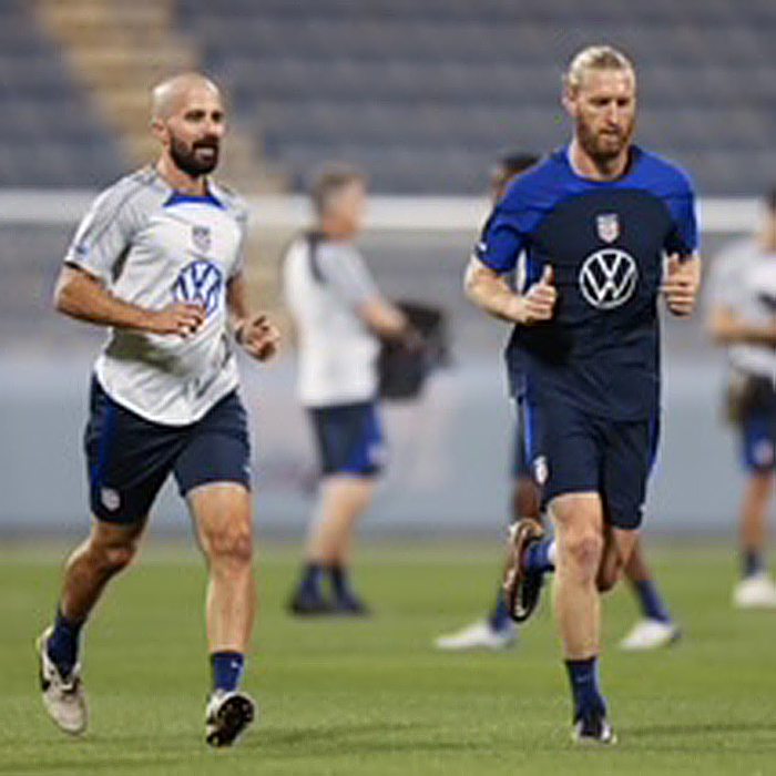 Steve Fell with U.S. Mens National Team Captain Tim Ream