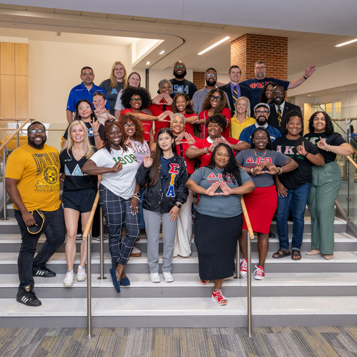 Faculty And Staff Members posing for the 2024 FSL Day photo