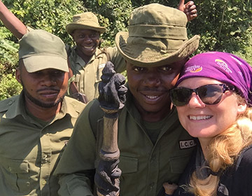 Kathleen Hertel with guides