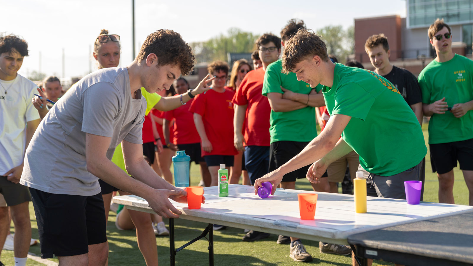 Students compete in the Greek Olympics